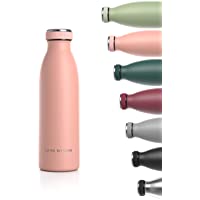 Lars NYSØM Botella de Acero Inoxidable de 500ml| Botella aislada 0.5l sin BPA | Botella de Agua a Prueba de Fugas para…